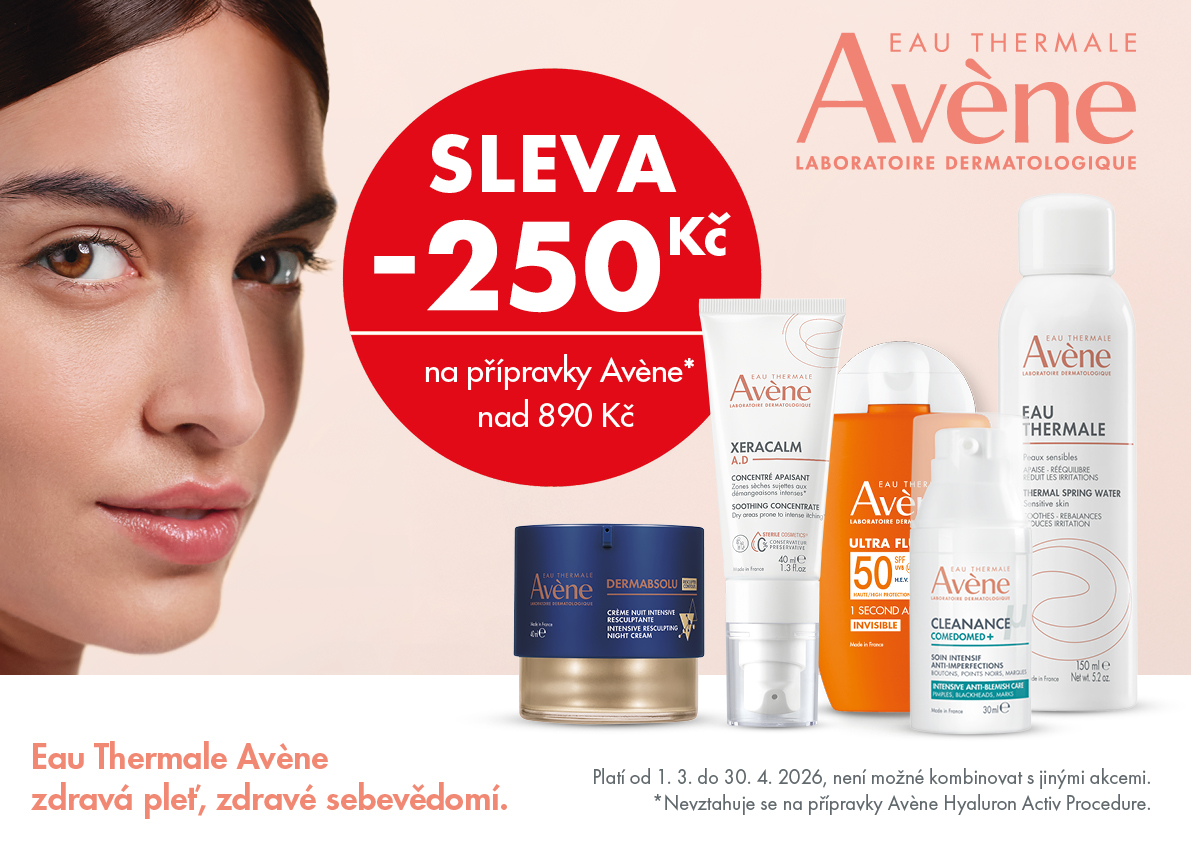 Sleva 250 CZK při nákupu nad 890 CZK celé značky Avène